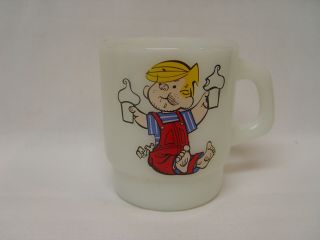 Anchor Hocking Dairy Queen Drive - In Dennis The Menace Advertising Coffee Mug