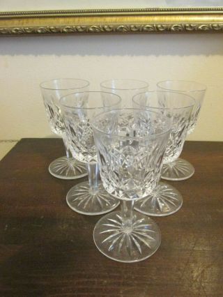 Vintage Waterford Crystal Lismore Set Of 6 Port Wine Glasses 4 1/4 "