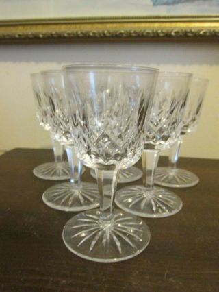 Vintage Waterford Crystal Lismore Set Of 6 Port Wine Glasses 4 1/4 