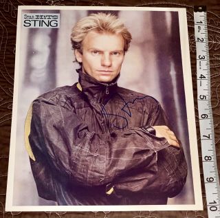 Sting Press Promo The Police Autographed Hand Signed 8x10 Photo Authentic