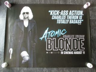 Atomic Blonde Uk Movie Poster Quad Double - Sided Cinema Poster 2017 Rare