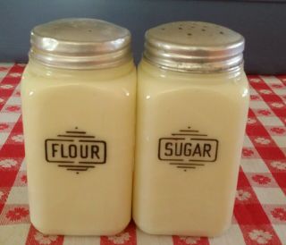 Mckee Custard Small Box Square Flour & Sugar Range Shakers -