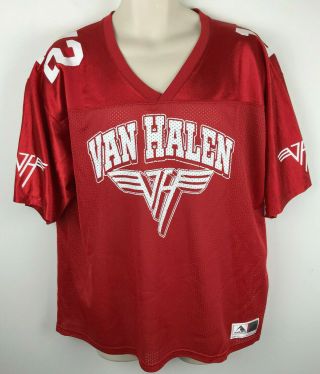 Van Halen 2012 Concert Tour Football Jersey Shirt Red Mesh Adult Xl Augusta 12