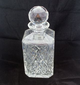 Vintage Cut Lead Glass Crystal Decanter 24cm High,  Stopper 2kg Stunning Quality