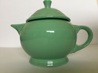 Nwob Fiesta By Homer Laughlin 2 Cup Tea Pot Retired Color: Sea Mist Green