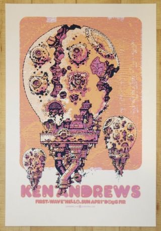 2007 Ken Andrews - Portland Silkscreen Concert Poster By Guy Burwell