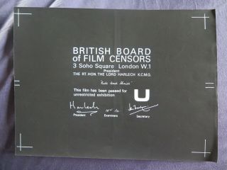 British Bbfc Film Certification Card Hide And Shriek Little Rascals Our Gang 