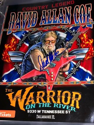 Autograph David Allan Coe Signed 8x10 Photo Country Music Legend Exact Proof