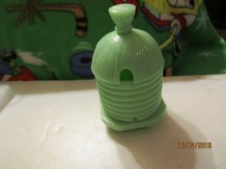 Martha Stewart By Mail Green Jadite Beehive Honey Jar Pot Made By Le Smith