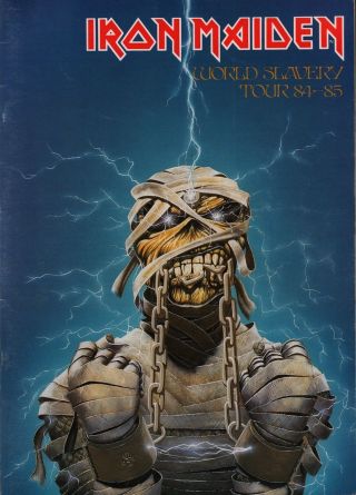 Iron Maiden 1984 / 1985 World Slavery Tour Concert Program Book / Ex 2 Nmt