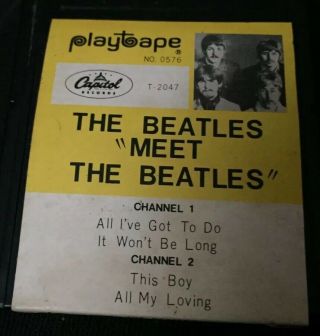 Beatles Playtape Cartridge Felt Pads,  Plays Great Meet The Beatles
