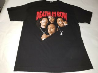 Vintage Death Row Records Suge Snoop Dogg Dr Dre 2pac Gangsta Shirt Size Large