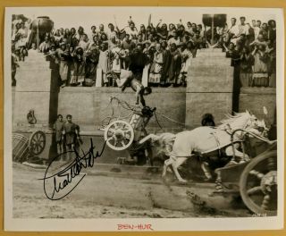 Charlton Heston Signed Ben Hur Photo