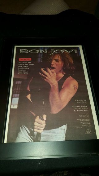 Bon Jovi Always Rare Radio Promo Poster Ad Framed
