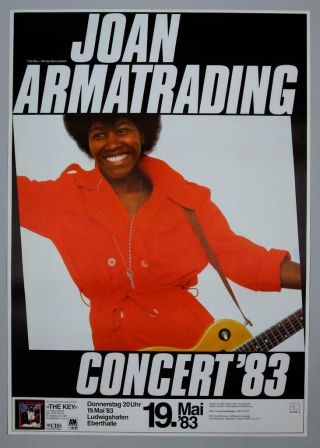 Joan Armatrading - Rare Vintage 1983 " The Key " Concert Poster