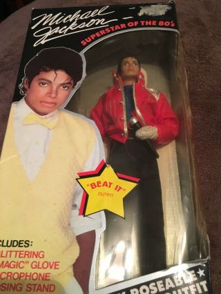 Vintage 1984 Ljn Michael Jackson Doll - Thriller Outfit