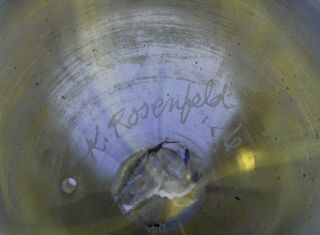 K.  Rosenfeld Studio Art Glass Pulled Feather Vase,  Signed K.  Rosenfeld ' 76 8