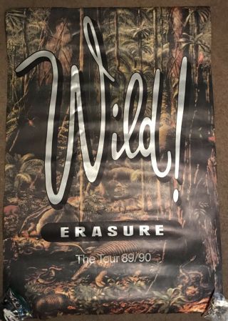 Vintage Huge Rare Erasure Wild 89 - 90 Tour Poster