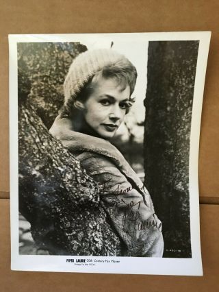 Piper Laurie Vintage Press Headshot Photo With Authentic Autograph.