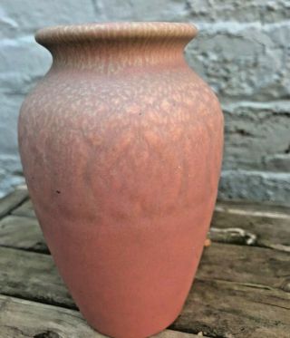 Rookwood Pottery Matte Rose Arts & Crafts Vase By Artist Albert Munson C.  1926