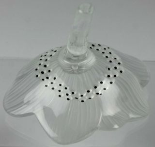 Lalique France French Frosted Crystal Anemone Flower Art Glass Paperweight HLD 3