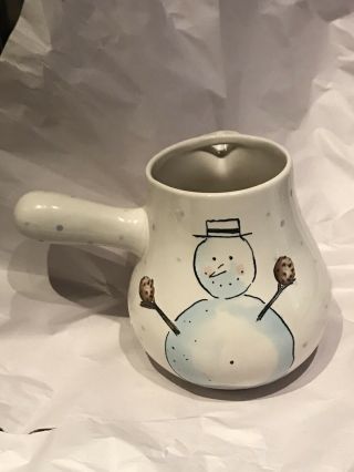 Rae Dunn By Magenta Let It Snow Snowman Tea Cocoa Hot Chocolate Pot