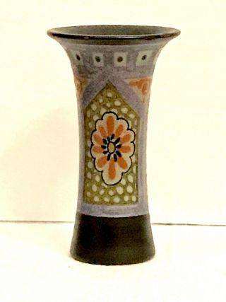 Gouda Pottery Made In Holland Unsaro Dutch Slim Flower Vase 1820