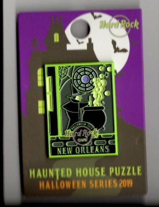 Hard Rock Orleans Halloween Puzzle Pin With Back Card 2019