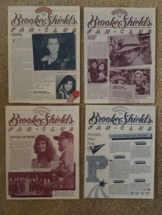 Brooke Shields Fan Club News Letters