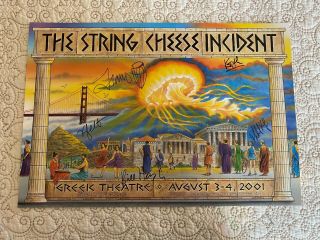 String Cheese Incident Greek Theater 2001 Poster (signed By The Band) Phish