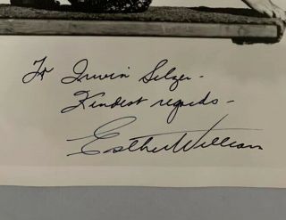 Vintage Hand Signed ESTHER WILLIAMS Autograph On 8x10 Photo 2