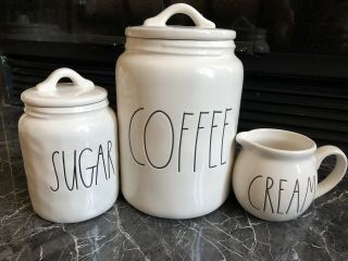 Rae Dunn Coffee,  Baby Sugar And Cream/set Of 3/ Vhtf 2018 Edition