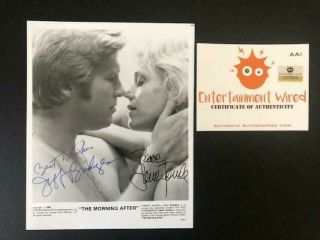 The Morning After Jeff Bridges And Jane Fonda Autographed Photo 8x10 Holo