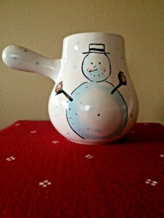 Rae Dunn Snowman Let It Snow Hot Cocoa Pot