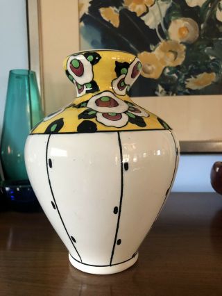 Lovely Boch Freres La Louviere Catteau Belgium Art Deco Art Pottery Vase Floral