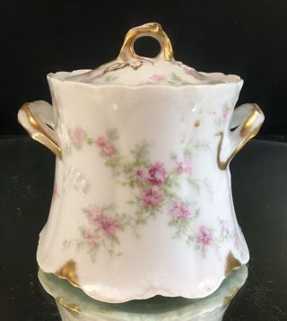 Haviland - - Limoges - - Sugar Bowl With Lid - - Lovely Gold Trim - - No Issues - - Buy It Now