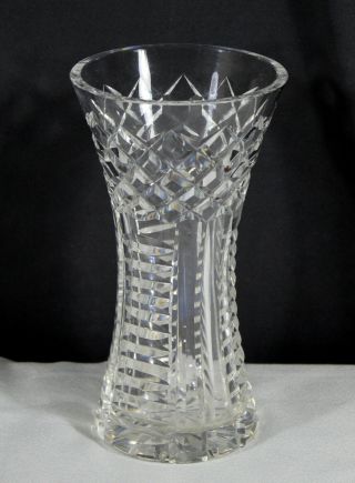 Vintage Irish - Waterford Crystal Giftware Flower Vase 8 " - Signed