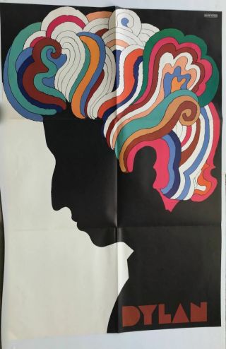 Vintage 1966 Bob Dylan Lp Poster Insert By Milton Glaser