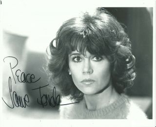 Jane Fonda & Early Hand Signed Autographed Photo