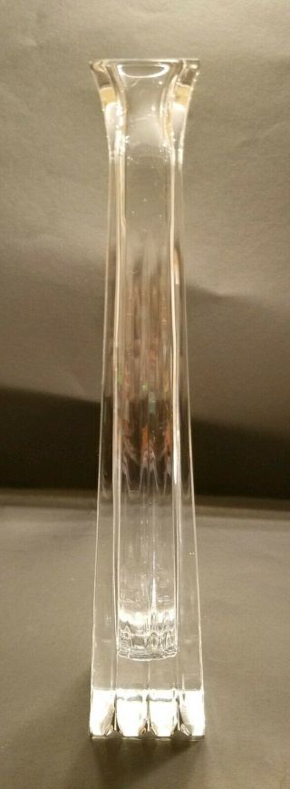 Rare Retired Vintage Tiffany & Co Metropolis Crystal Bud Vase 8.  5 " Art Glass