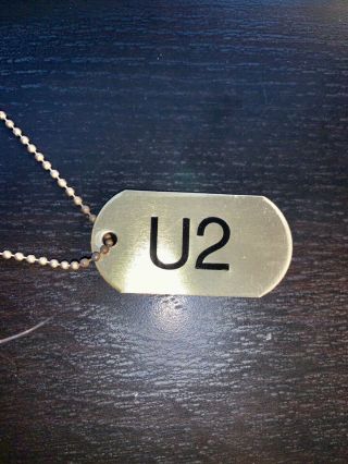 U2 The Best Of 1980 - 90 Vintage Necklace Dog Tags Collectible Very Rare 3