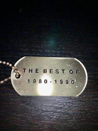 U2 The Best Of 1980 - 90 Vintage Necklace Dog Tags Collectible Very Rare 4