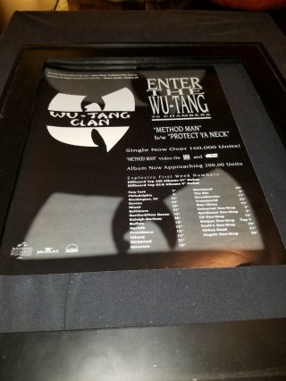 Wu - Tang Clan Method Man Rare Radio Promo Poster Ad Framed