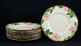 Vintage Franciscan Desert Rose Dinner Plates Set Of 8 - Usa Tv Mark