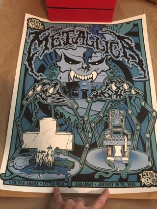 Metallica Poster Little Rock Ar 1/20/19 Verizon Arena Mark Devito Le 350