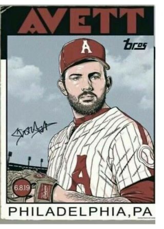 The Avett Brothers Poster (scott Baseball) Philadelphia Phillies 6/8/2019