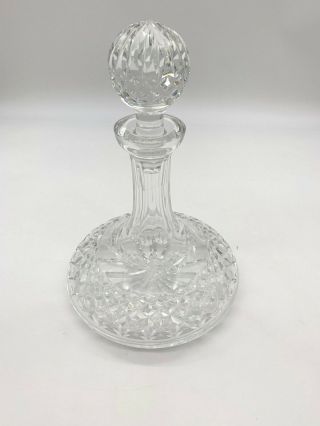 Waterford Crystal Lismore Ships Decanter W/ Stopper