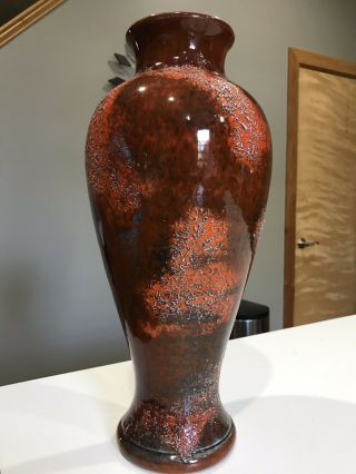 Large Royal Haeger Orange Etruscan Vase 2