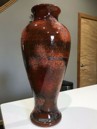 Large Royal Haeger Orange Etruscan Vase 3