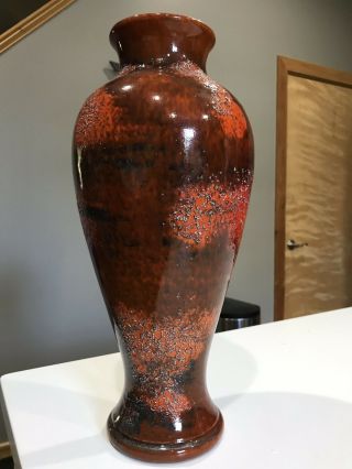 Large Royal Haeger Orange Etruscan Vase 4